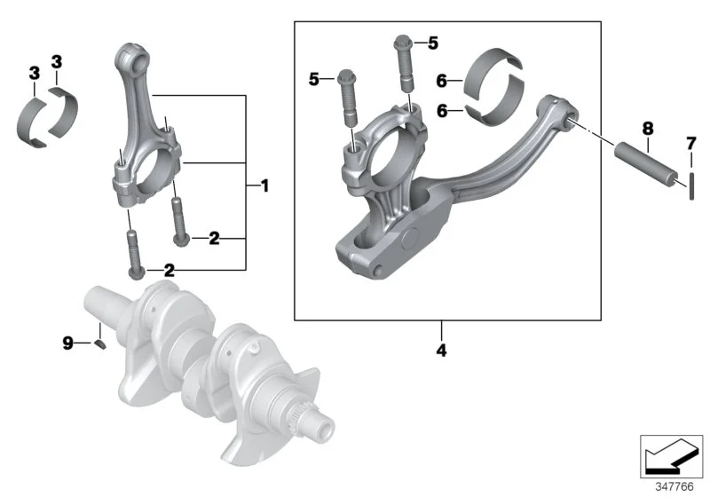 BMW Lagerschale K70 K71 K72 K73 K75 11277690501