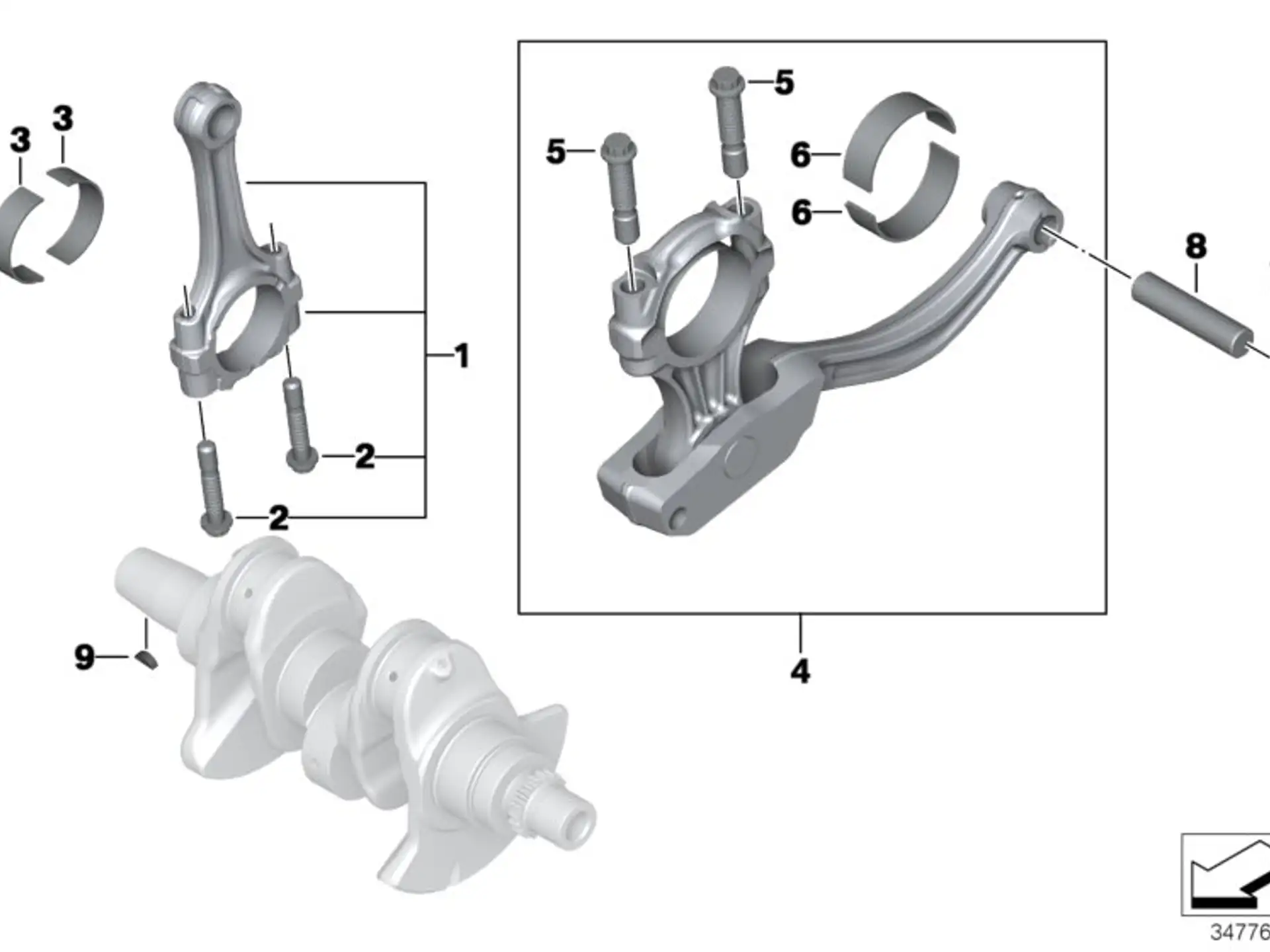 BMW Lagerschale K70 K71 K72 K73 K75 11277690501