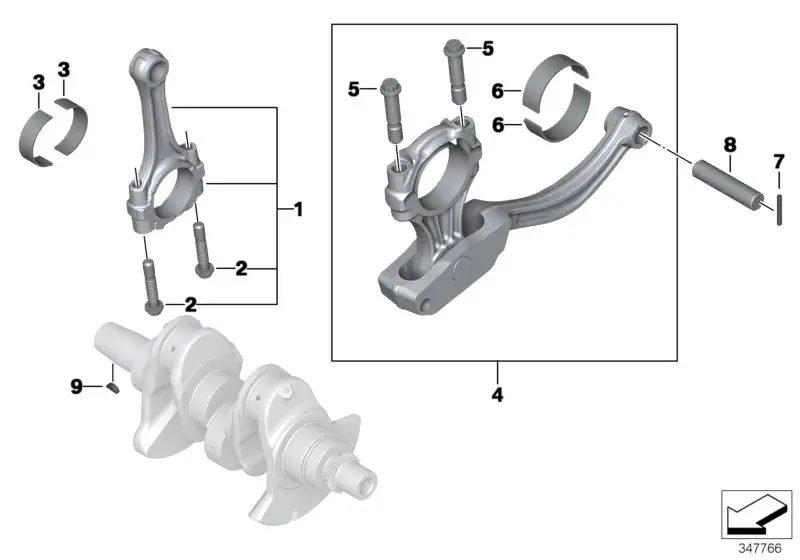 BMW Lagerschale K70 K71 K72 K73 K75 11277690501