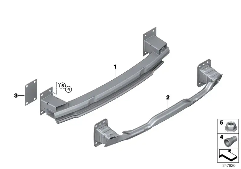 BMW Träger Stossfänger hinten F15 F16 F85 F86 51127315962 - X5 F1