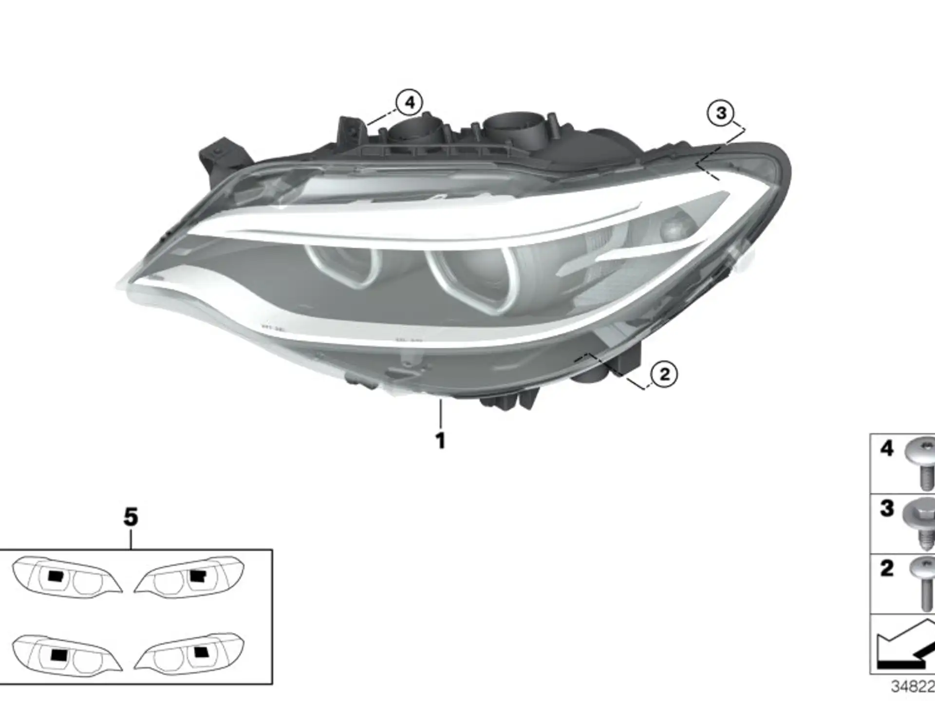 BMW Scheinwerfer Bi-Xenonlicht AHL rechts F22 F23 F87 63117388934