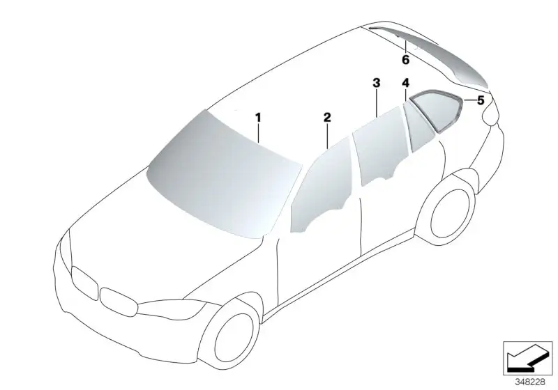 BMW Frontscheibe grün Regensensor / HUD F15 F85 51317292400