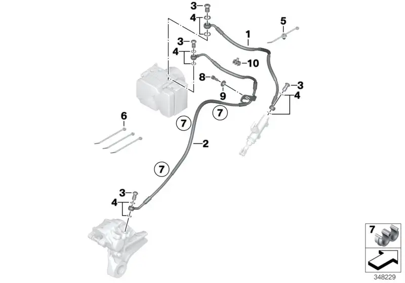 BMW Halter Bremsleitung 2 fach K02 K03 K21 K22 K23 K32 K33 K42 K4