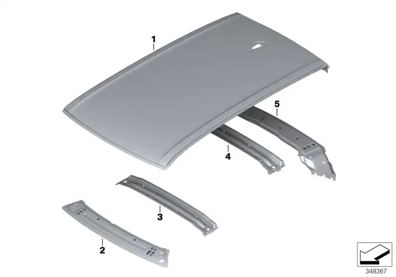 BMW Dachaussenhaut F15 F85 41317352120 - X5 F15, X5