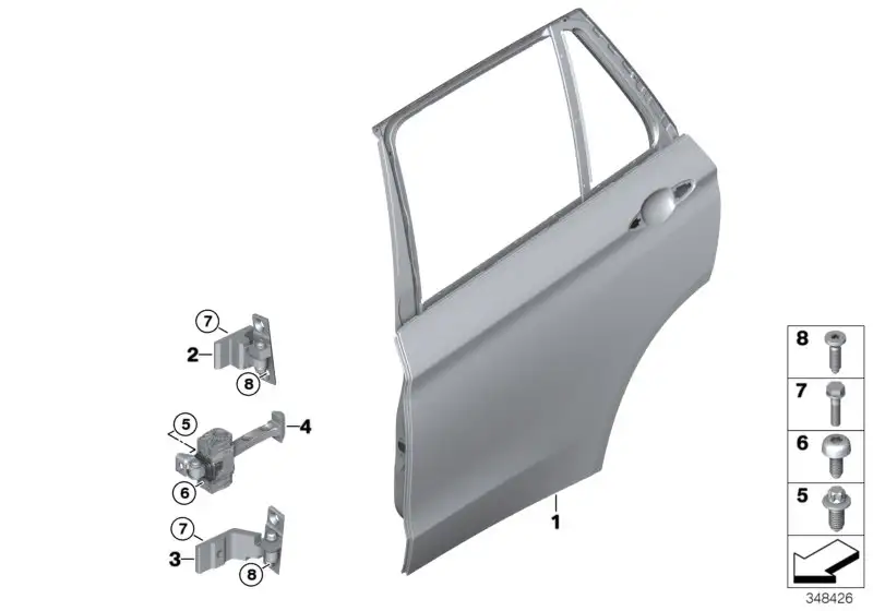 BMW Tür hinten rechts F16 F86 41517386744