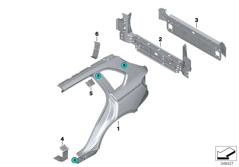 BMW Formteil D-Säule aussen rechts F15 F85 41217287498 - X5 F15,