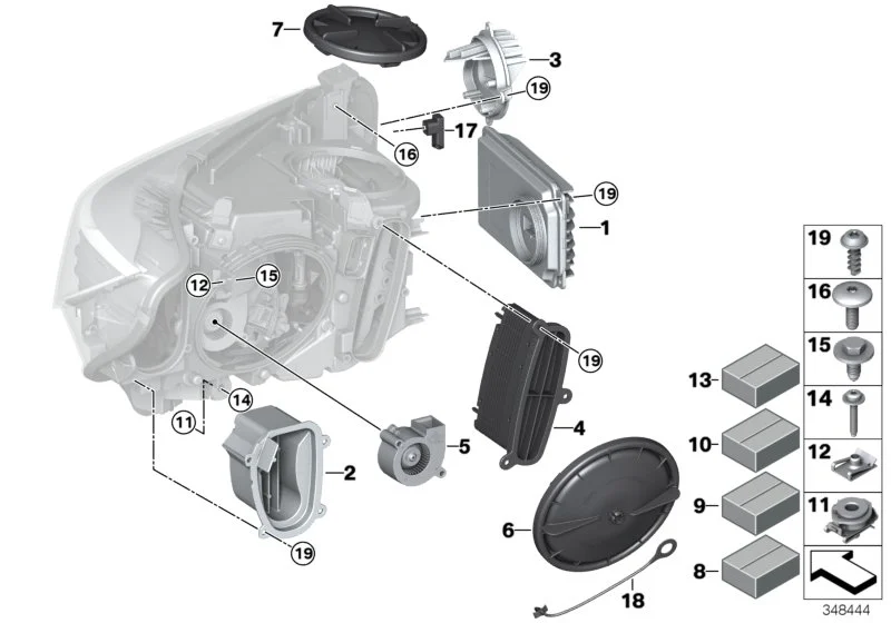 BMW LED Hauptlichtmodul F01 F02 F07 F10 F11 F15 F16 F25 F26 F32 F33 F36 F80 F82 F85 F86 63117354974