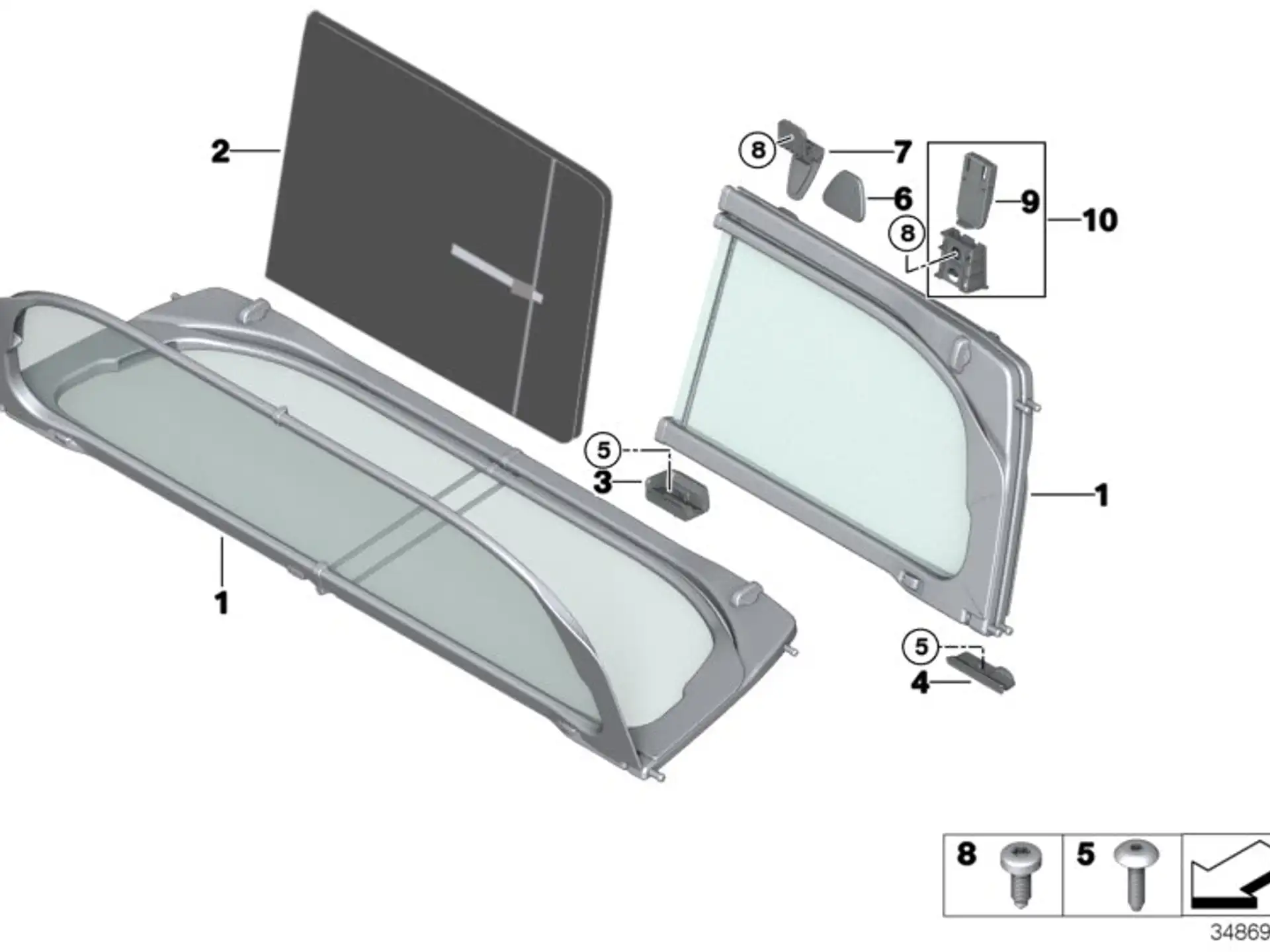 BMW Windschott F33 F83 54347468159