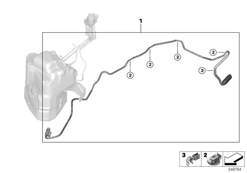 BMW Dosierleitung F15 F16 16197295663 - Bildposition 01
