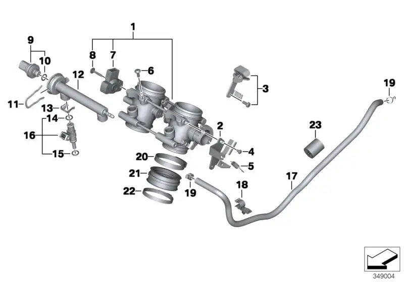 BMW Gaszug K72 32737726554 - Bildposition --