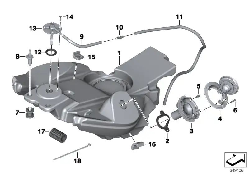 BMW Kraftstoffbehälter K71 K73 16117713958