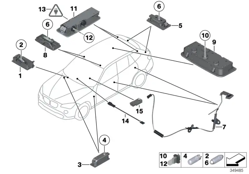BMW Fussraumleuchte LED E84 F01 F02 F07 F10 F11 F20 F21 F22 F23 F