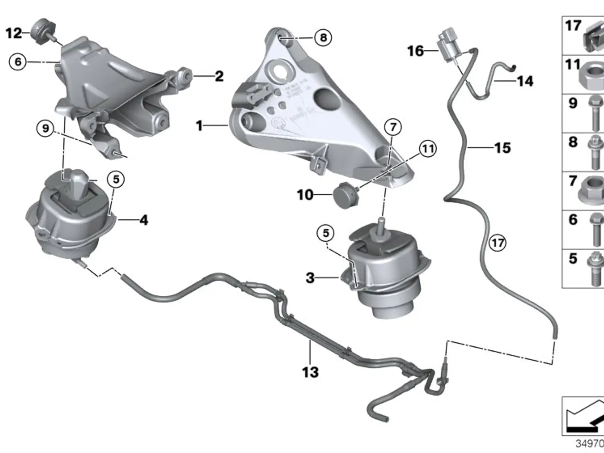 BMW Motorlager links F15 F16 22116853103