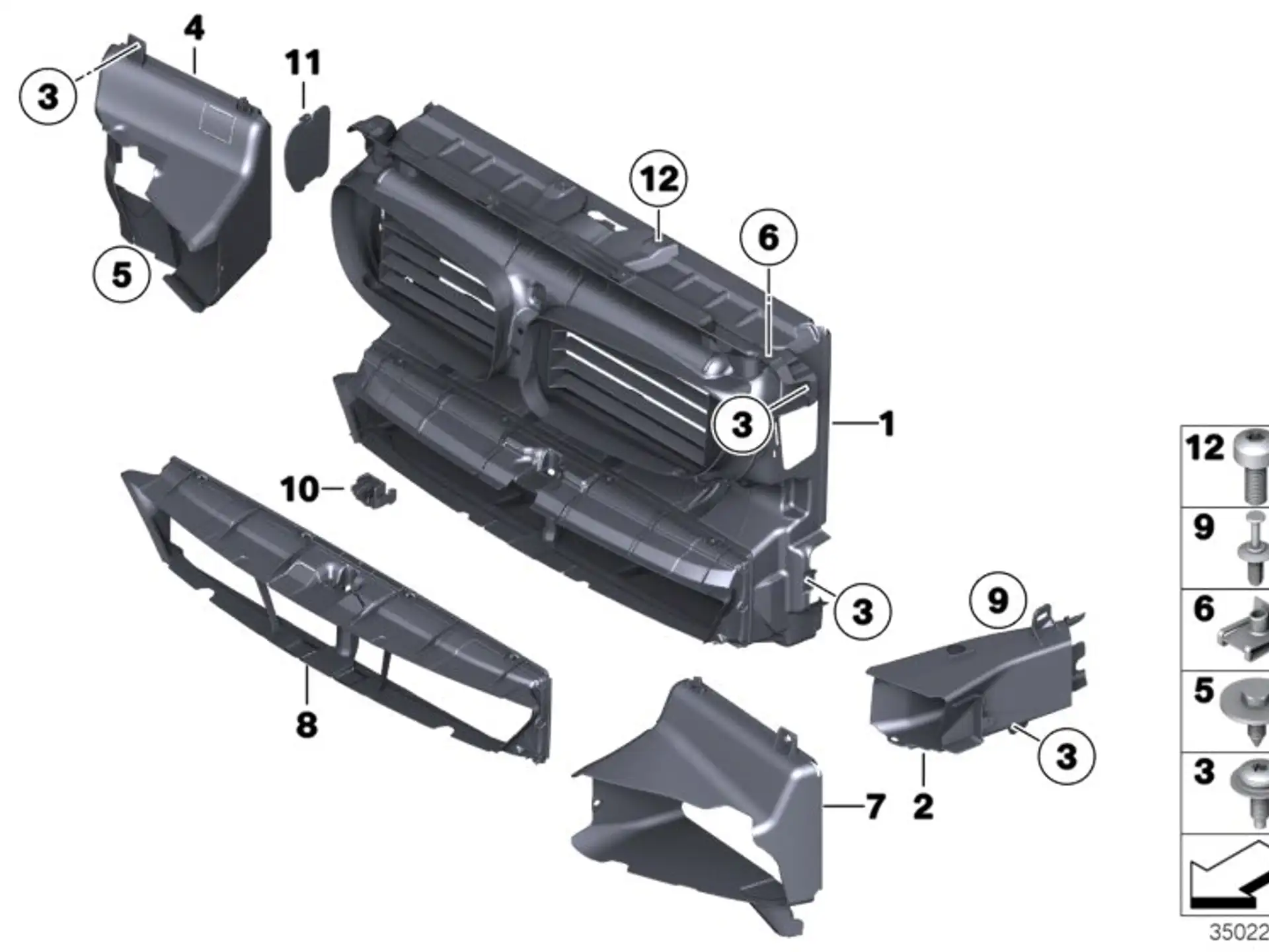BMW Luftführung F10 F11 51647332891