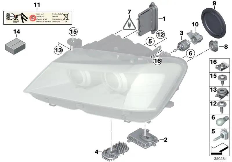 BMW Treibermodul Scheinwerfer F25 63117316214