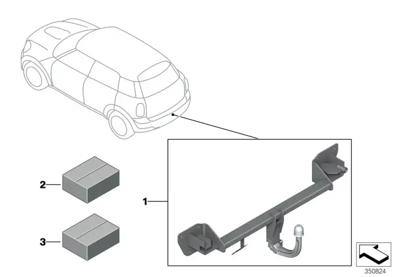 BMW Nachrüstsatz elektrische Anbauteile R60 R61 71602183699