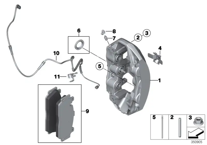 BMW Bremsscheibe belüftet gelocht rechts 34112284102 - 5er, 6er