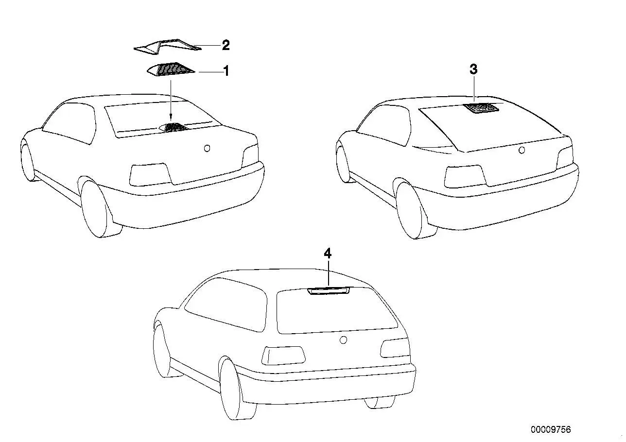 BMW Nachrüstsatz 3.Bremsleuchte E32 63259402691