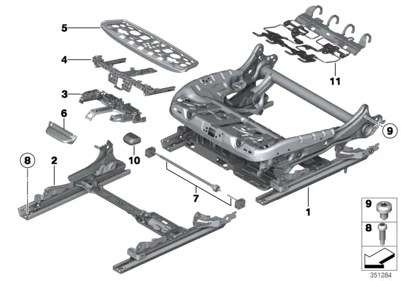 BMW Sitzschiene elektrisch rechts F90 G11 G12 G30 G31 G32 5210745