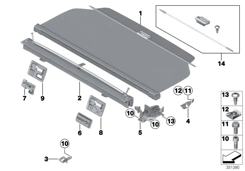 BMW Sichtschutzrollo F31 51477273665 - 3er F31