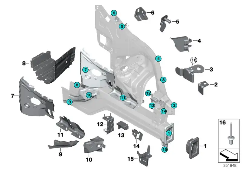 BMW Halter Ölbehälter E70 E71 E72 F15 F16 F85 F86 41117174277 - B