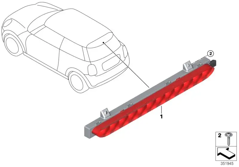 BMW Dritte Bremsleuchte F54 63257352162 - Bildposition 01