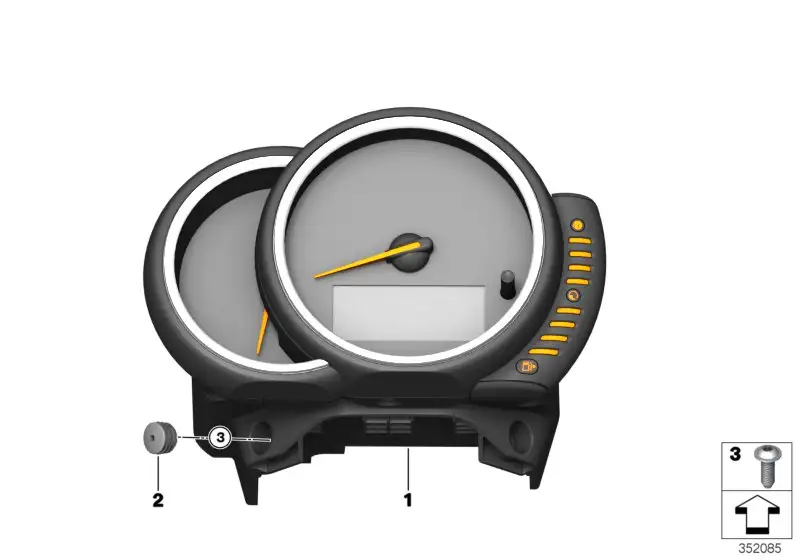 BMW Instrumentenkombination F54 F56 F57 F60 62106992647