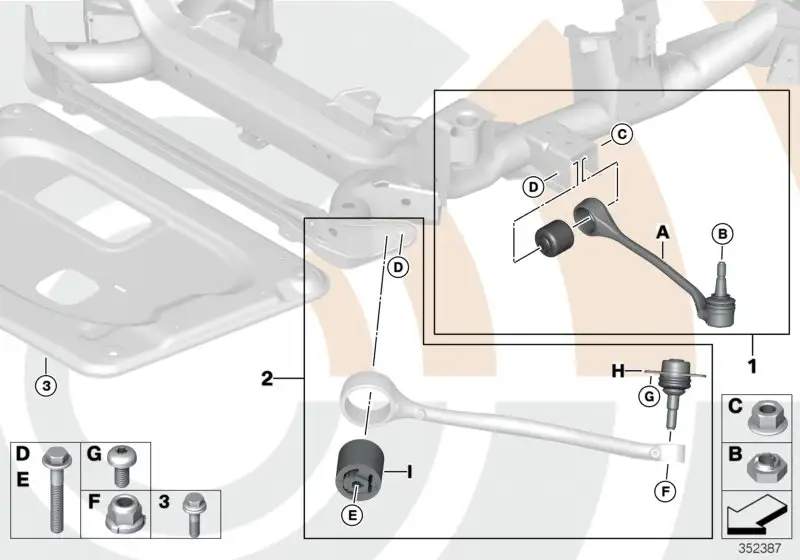 BMW Reparatursatz Zugstrebe E83 31102229523 - X3 E83