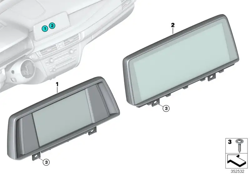 BMW Central Information Display F15 F16 F85 F86 65509347878 - X5