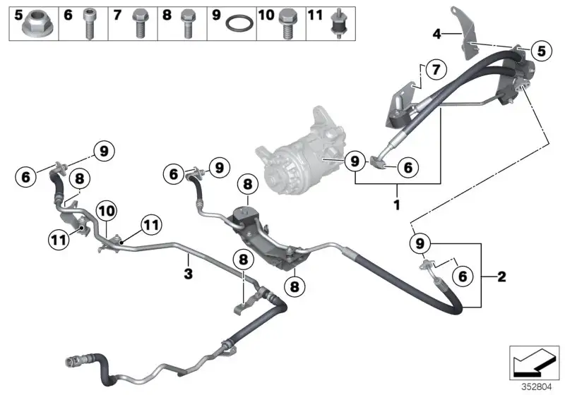 BMW Dehnschlauch Adaptive Drive 1. Teil F15 F16 32416851280
