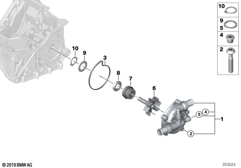 BMW Zylinderschraube K09 K18 K19 K47 K50 K51 K52 K53 K54 K67 K69 K80 K81 K82 K83 K84 I01 07129907399