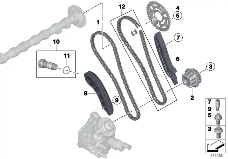 BMW Kettenspanner E60 E61 E70 E71 E81 E82 E83 E84 E87 E88 E90 E91
