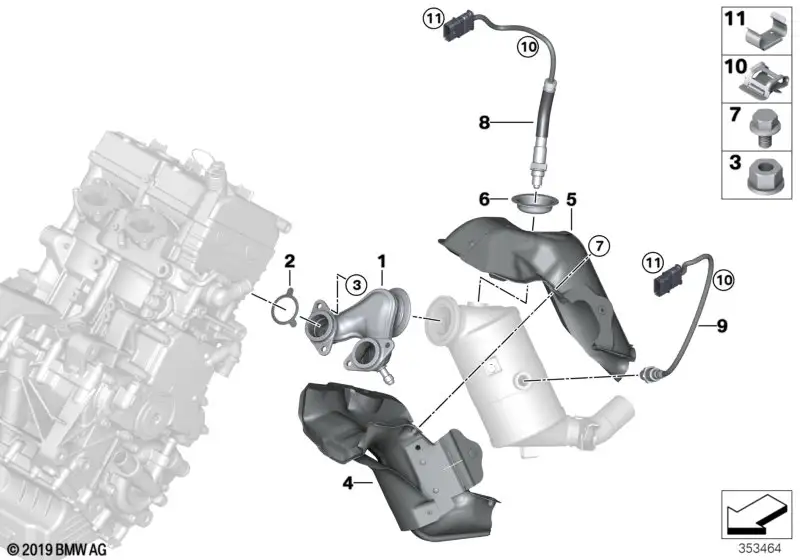 BMW Hitzeschutzblech I01 11627623115
