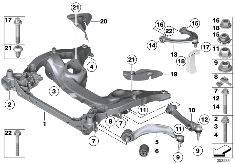 BMW Clipmutter links F01 F02 F04 F06 F07 F10 F11 F12 F13 31106783591