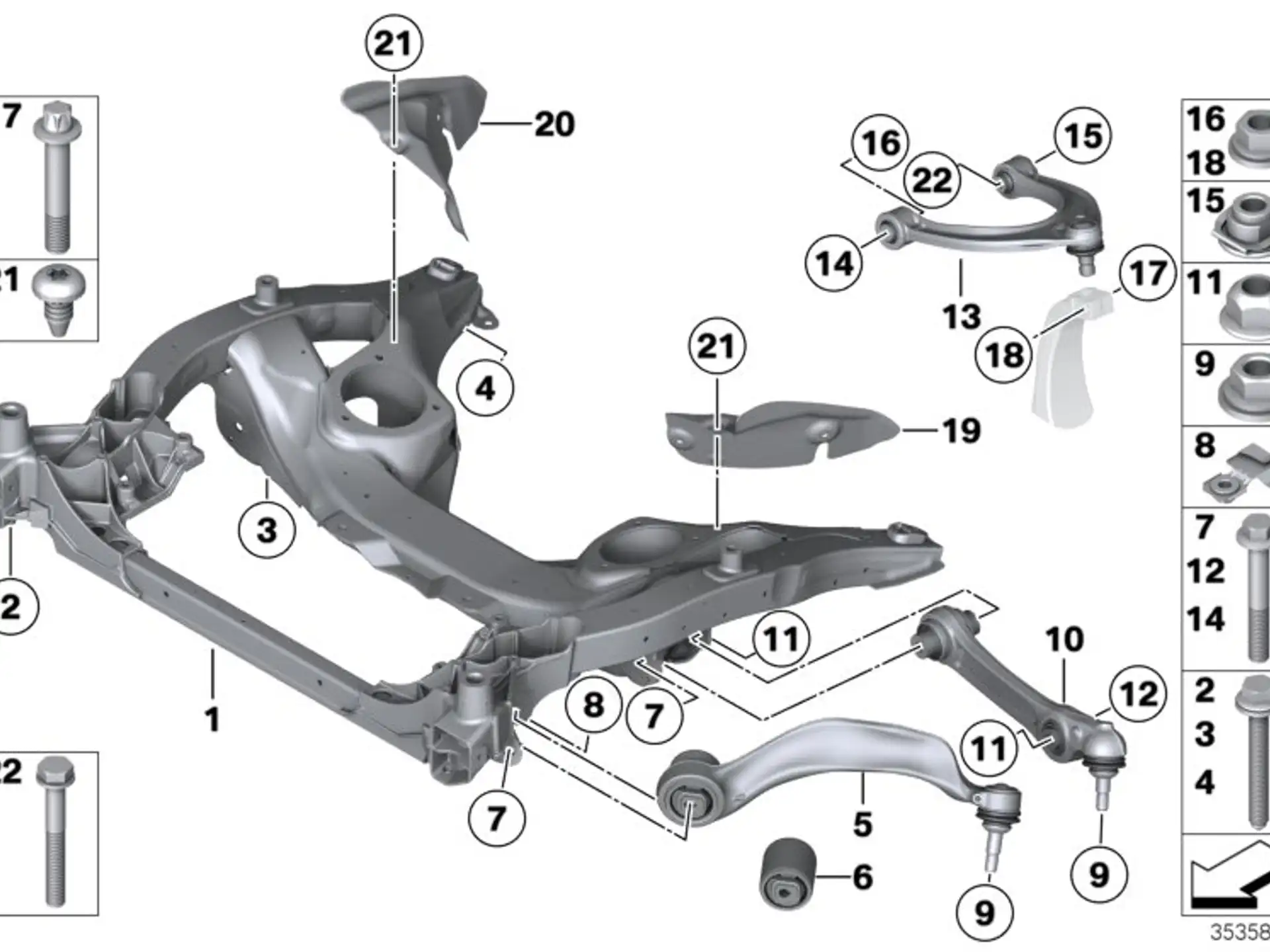 BMW Clipmutter links F01 F02 F04 F06 F07 F10 F11 F12 F13 31106783591