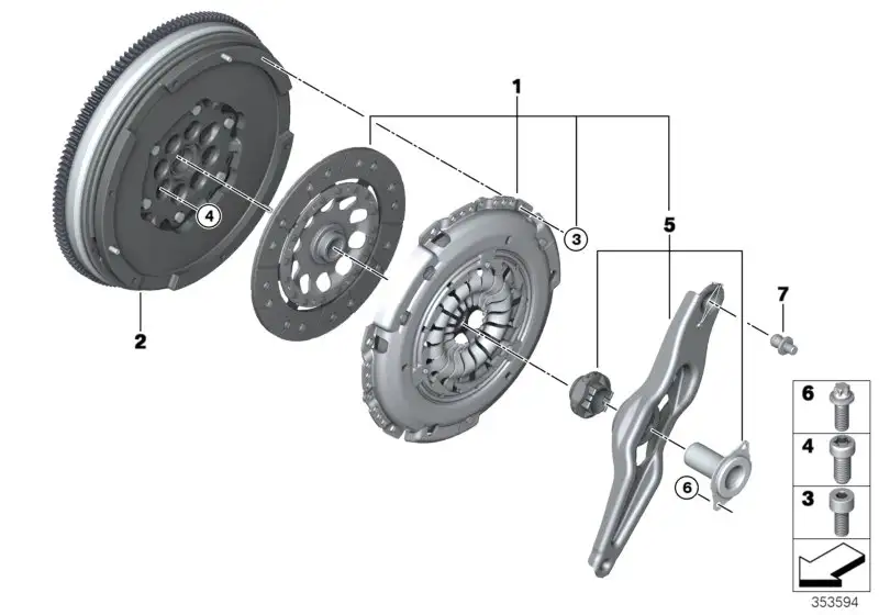 BMW Satz Kupplungsteile F39 F20 F44 F45 F46 F48 F54 F55 F56 F57 F