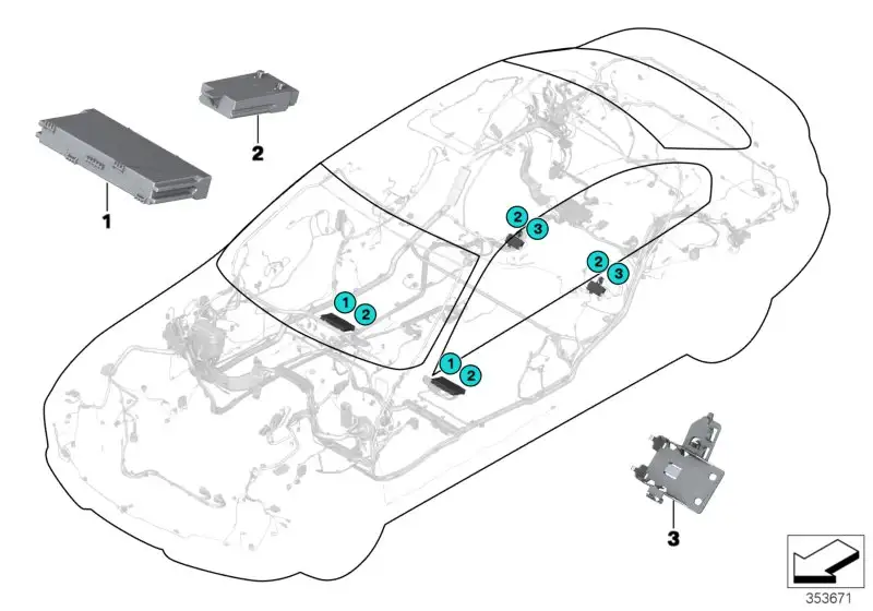 BMW Halter Sitzmodul Fond F30 F31 F34 F36 F80 61359249125 - Bildp