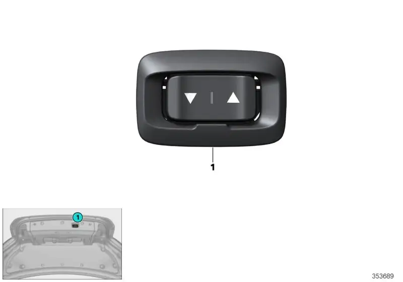 BMW Schalter Beladehilfe F33 F83 61319303958 - Bildposition 01