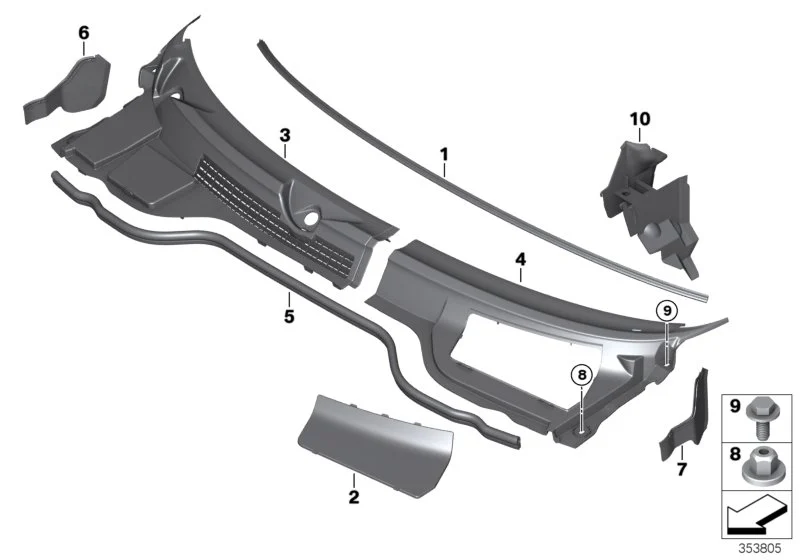 BMW Abdeckung Windlauf links R55 R56 R57 51132751212