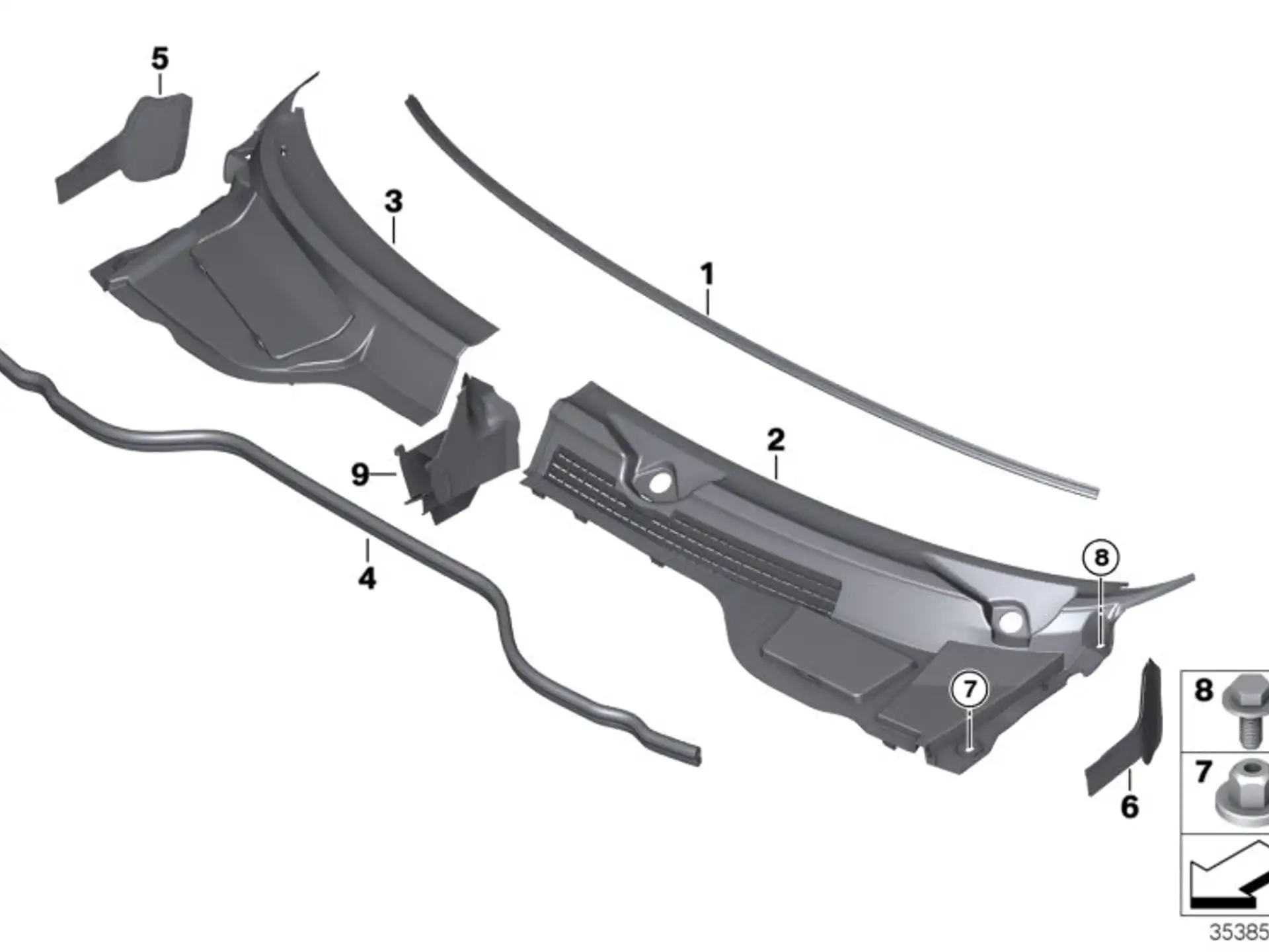 BMW Abdeckung Windlauf links R55 R56 R57 51132751209