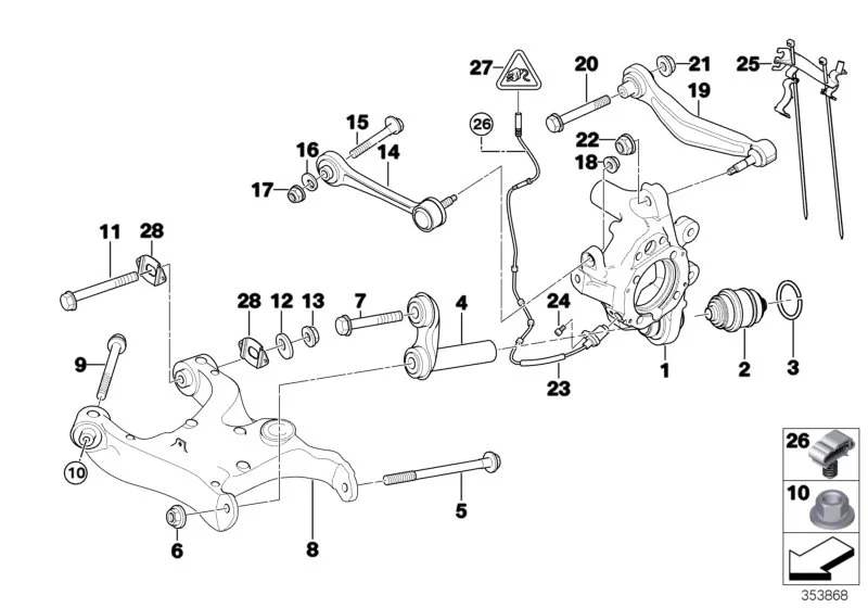 BMW Sechskantschraube E60 E61 E63 E64 E65 E66 F06 F10 F12 F13 33306760393