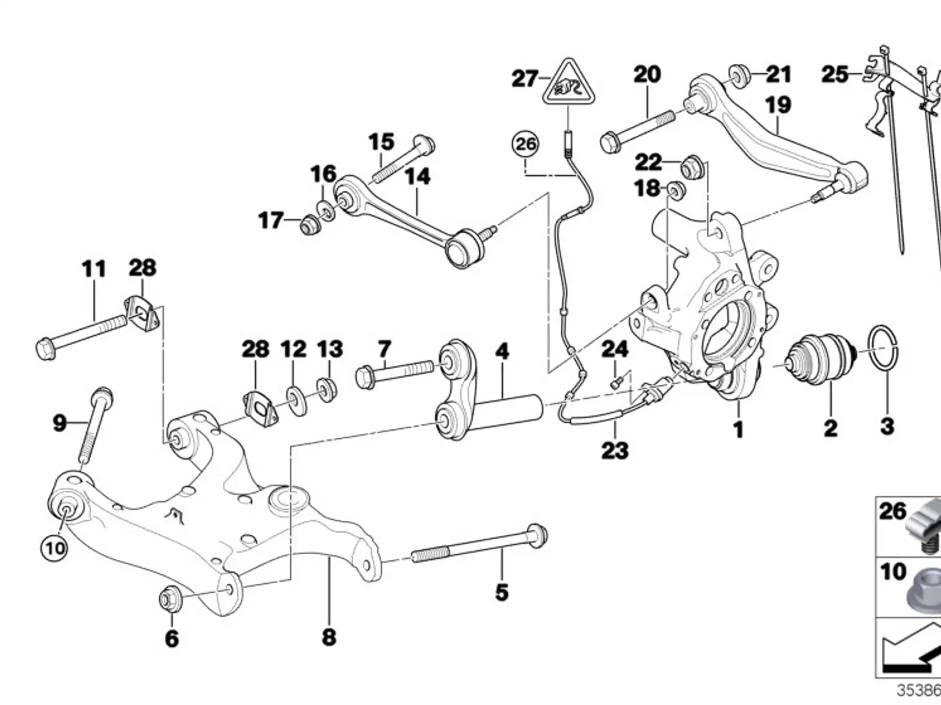 BMW Sechskantschraube E60 E61 E63 E64 E65 E66 F06 F10 F12 F13 33306760393