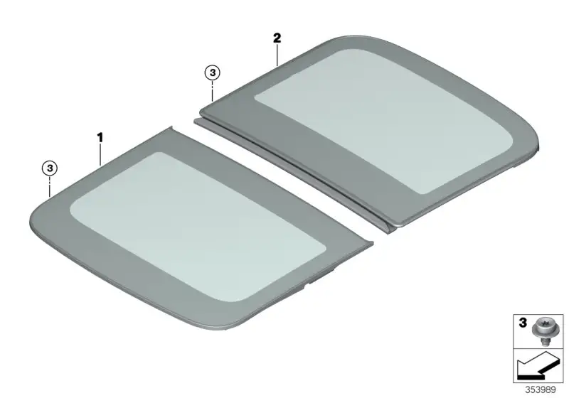 BMW Glasdeckel vorn F54 F55 F56 F56E F60 54107379619