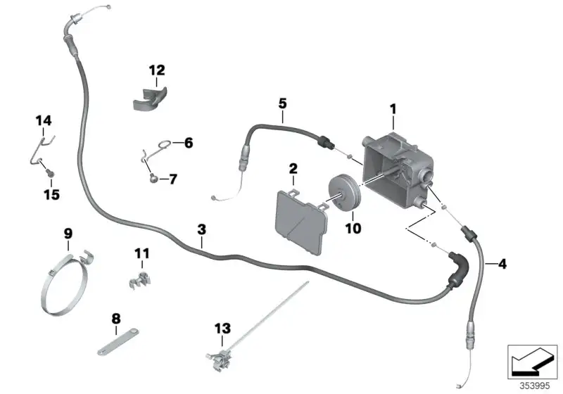 BMW Schlauchhalter 2-fach K25 K25H 32737683039 - Bildposition 09