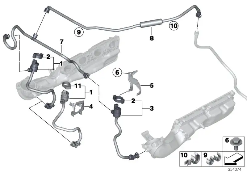 BMW Tankentlüftungsleitung F01 F02 F06 F07 F10 F11 F12 F13 139076