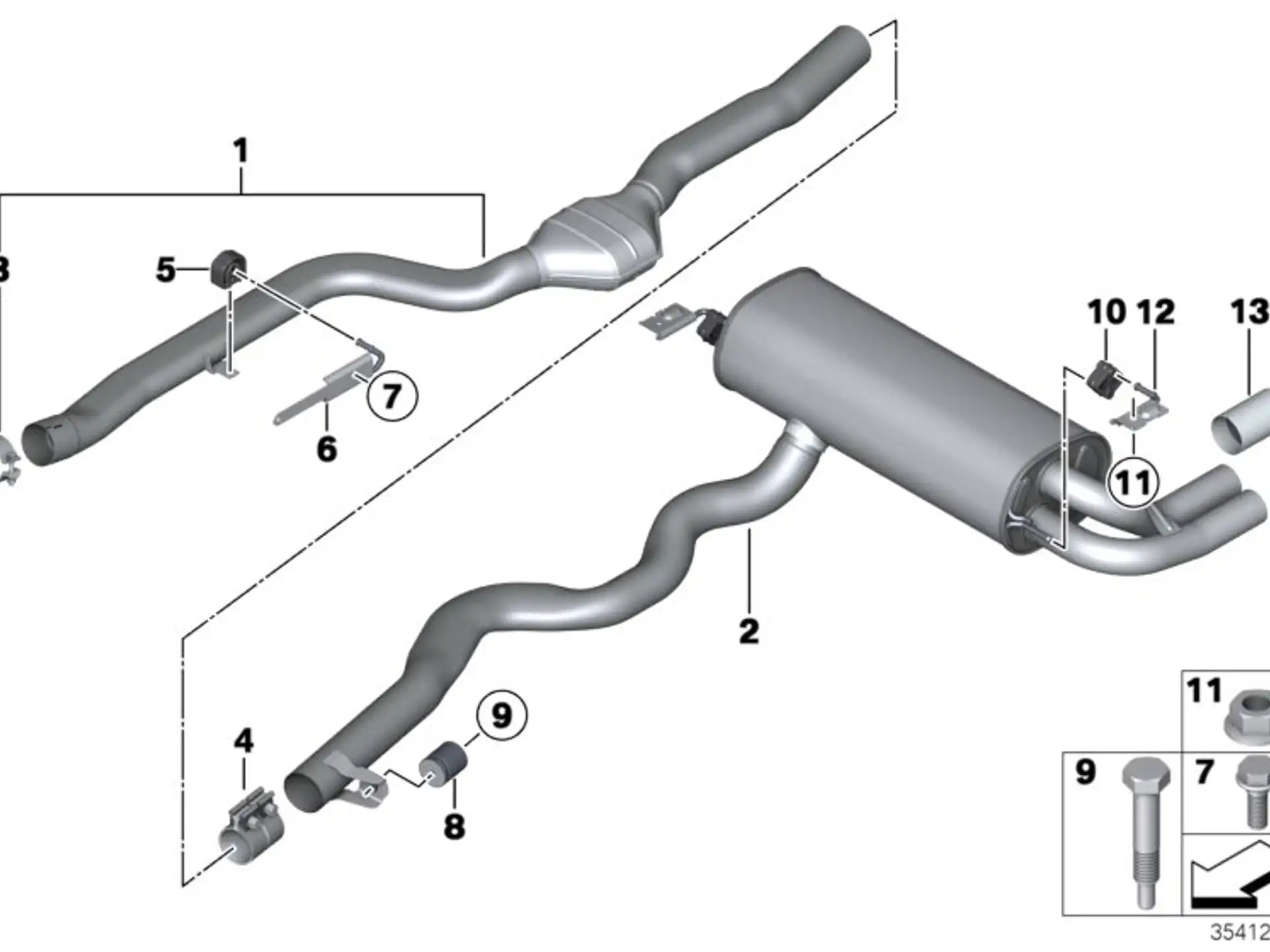 BMW Gummilager F01 F02 F06 F07 F10 F11 F12 F13 F30 F31 F32 F33 F34 F36 18208570088