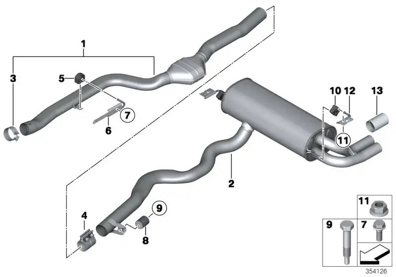 BMW Nachschalldämpfer 18308584006 - Bildposition 02