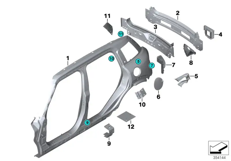 BMW Einfüllklappe R60 51179801418