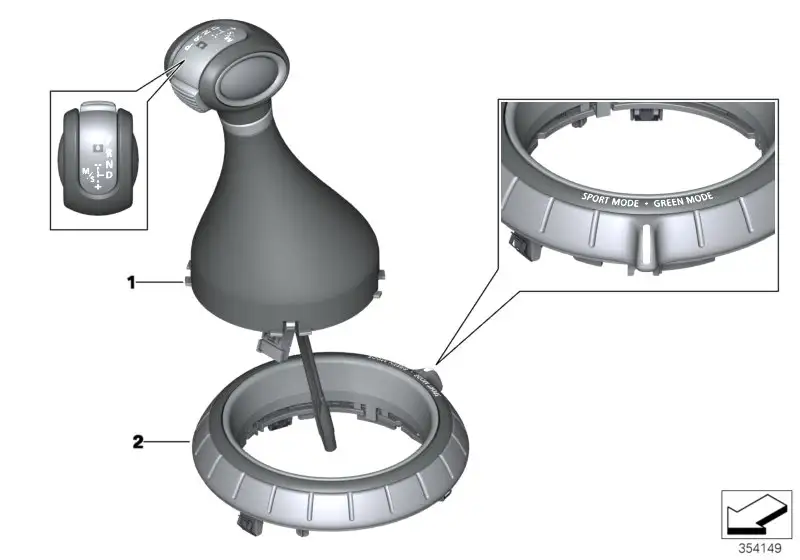 BMW Gangwahlschalter F54 F55 F56 F57 F60 61319391193 - MINI F55,