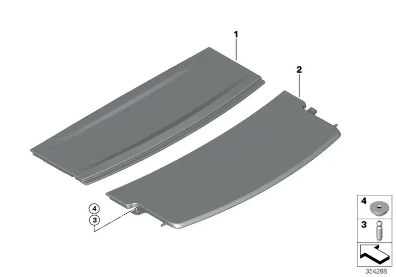 BMW Ablegeboden hinten F34 51477328242 - Bildposition 02
